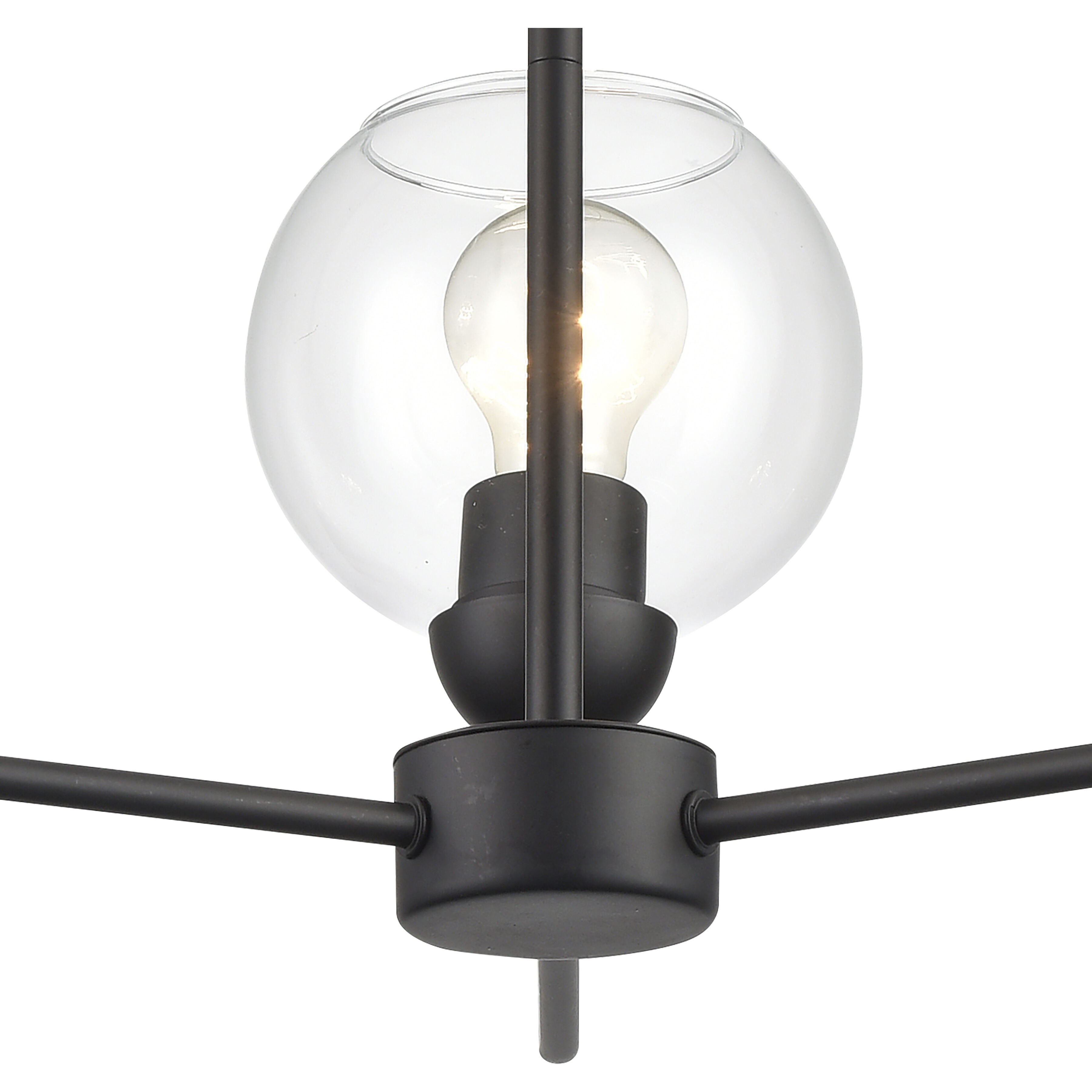 Boman 3 Light 23 inch Matte Black Chandelier Ceiling Light