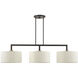 Meridian Linear Chandelier Ceiling Light in English Bronze