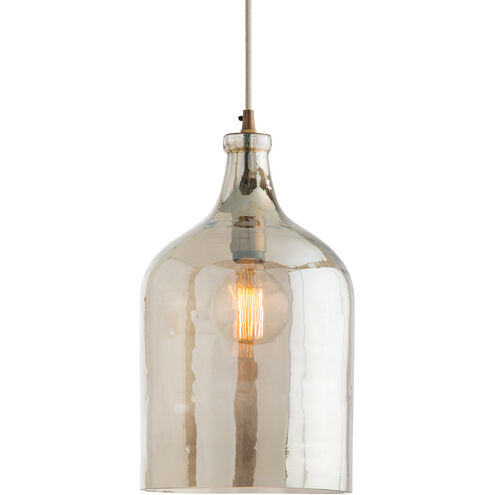 Noreen 1 Light 10 inch Vintage Brass Pendant Ceiling Light, Essential Lighting