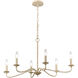 Ellisville 6 Light 30 inch Antique Cream Chandelier Ceiling Light
