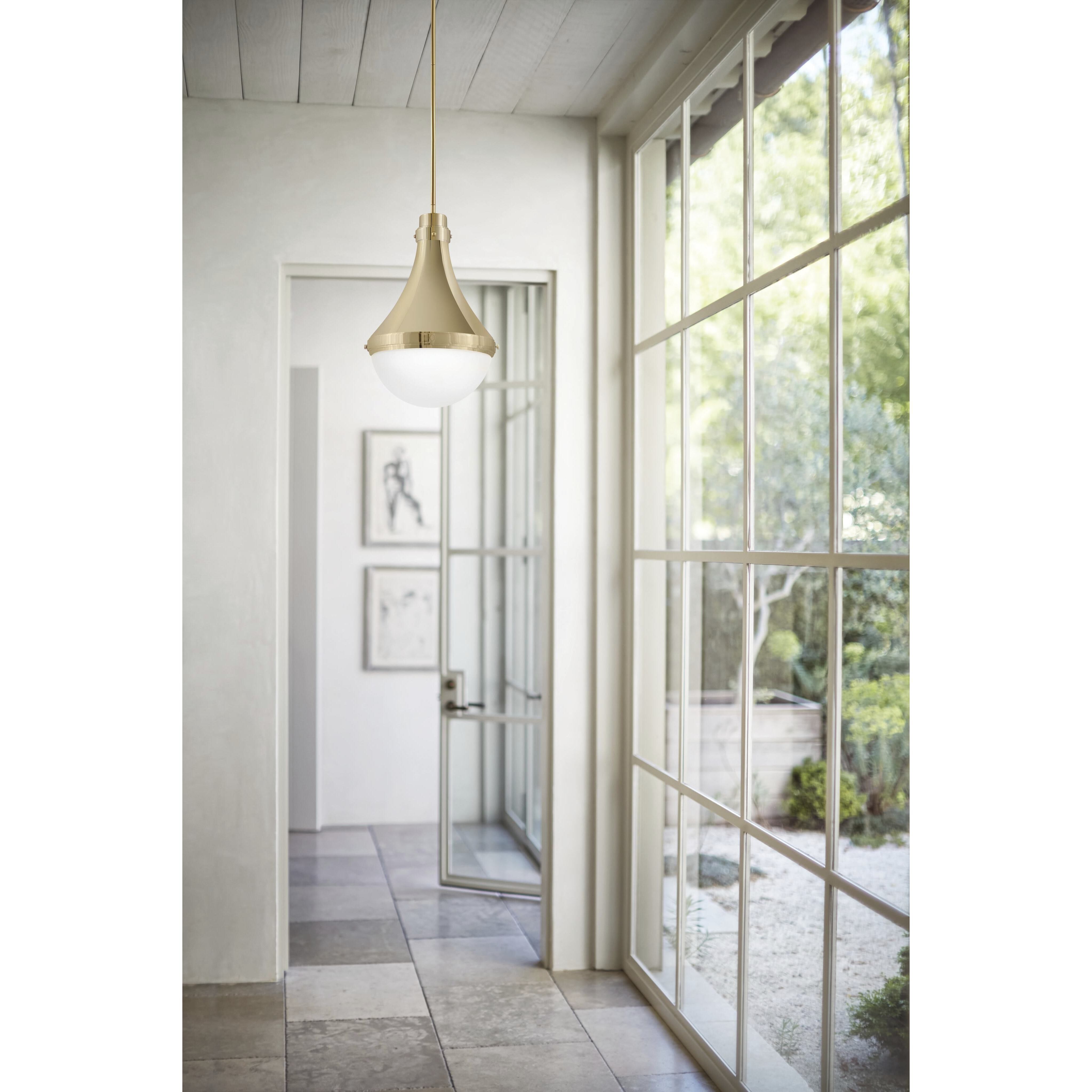 Oliver 1 Light 14.25 inch Bright Brass Indoor Pendant Ceiling Light