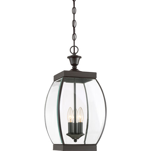 Oasis 3 Light 9 inch Medici Bronze Outdoor Hanging Lantern