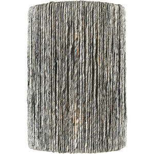 Abaca 2 Light 9 inch Polished Nickel Sconce Wall Light