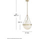 Collins 1 Light 15 inch Heritage Brass Pendant Ceiling Light