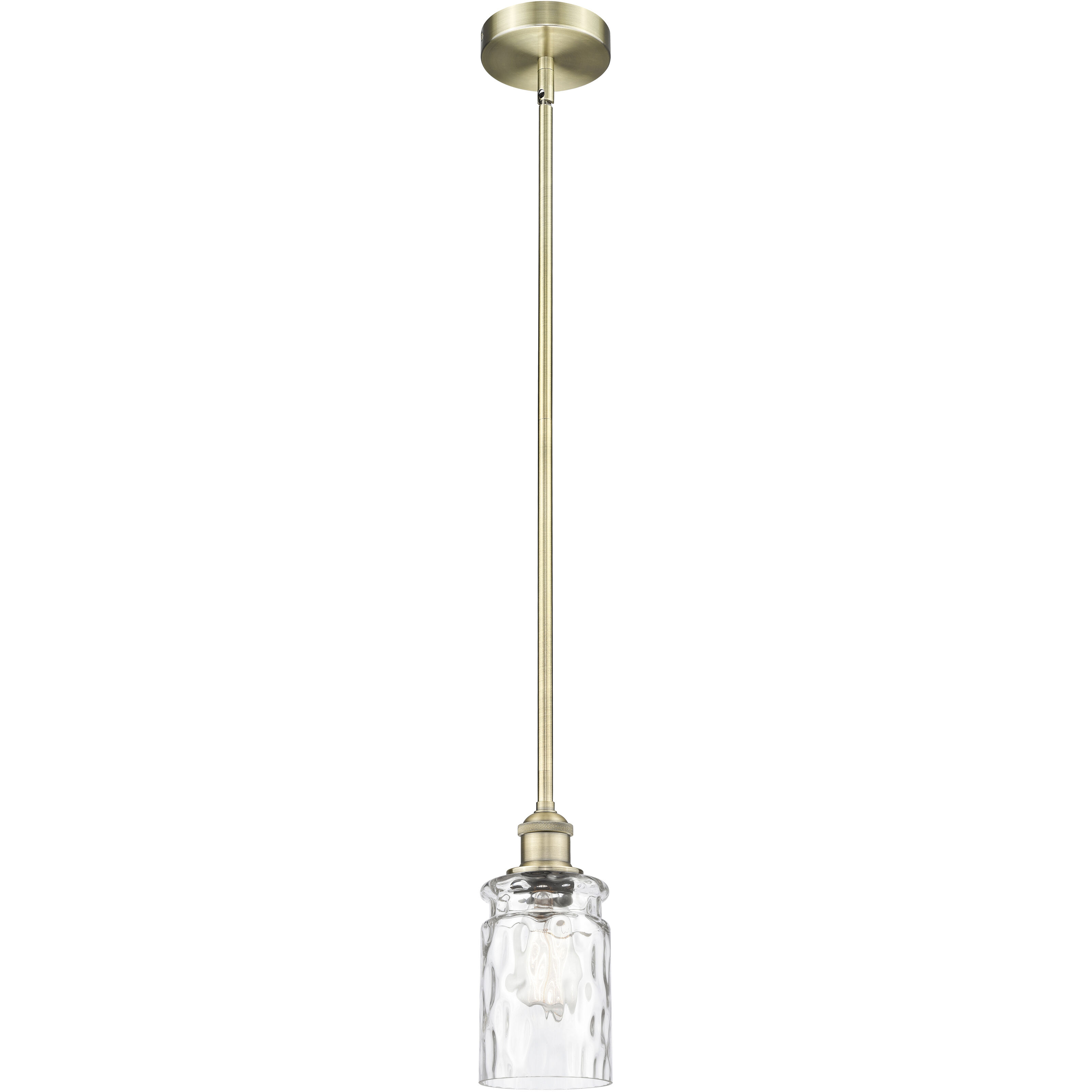 Edison Candor 1 Light 4.75 inch Antique Brass Mini Pendant Ceiling Light
