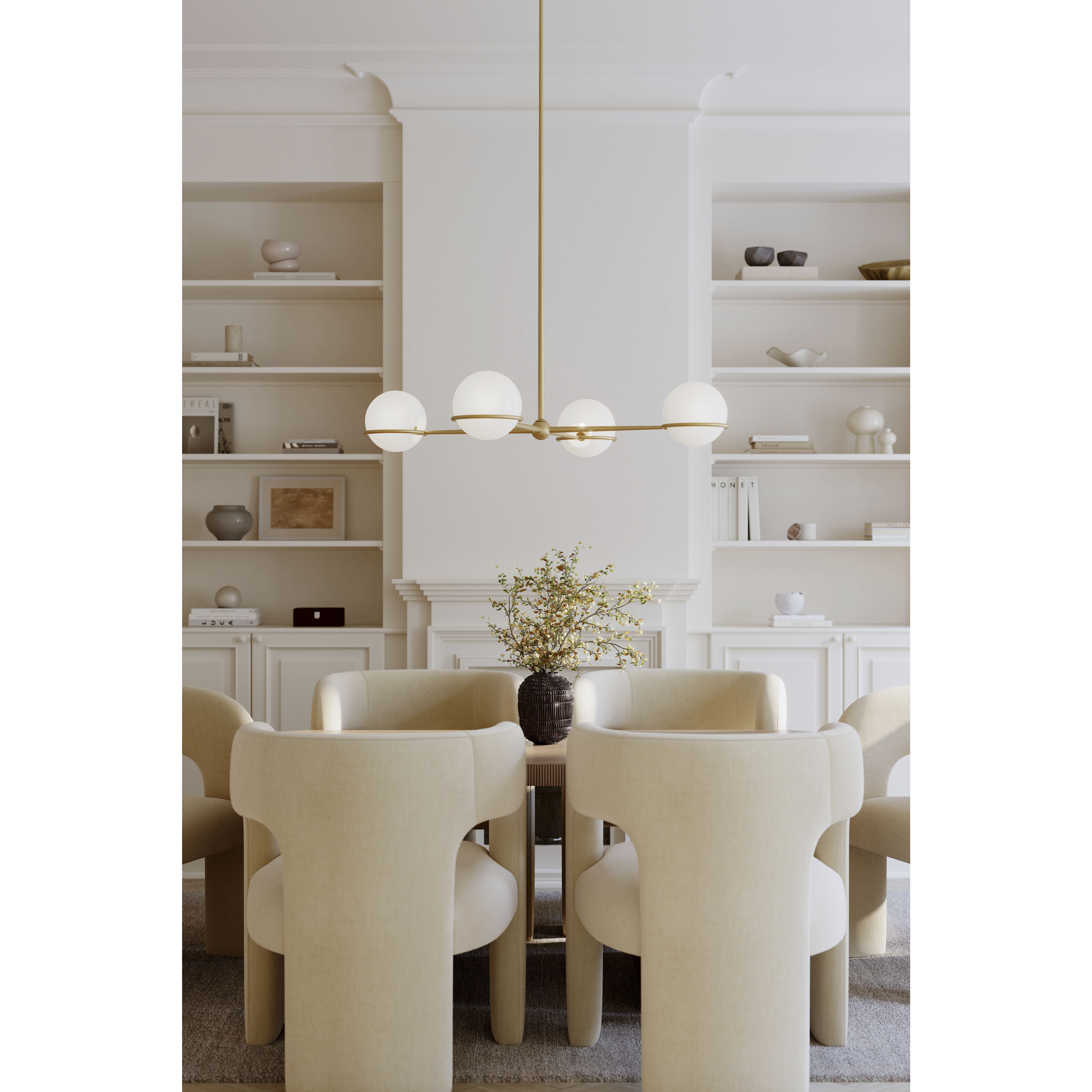 Orstyn 4 Light 48 inch Legacy Brass Chandelier Ceiling Light