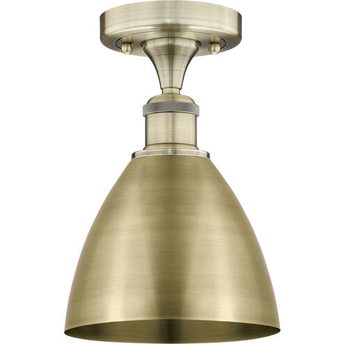 Metal Bristol 1 Light 7.5 inch Antique Brass Semi-Flush Mount Ceiling Light
