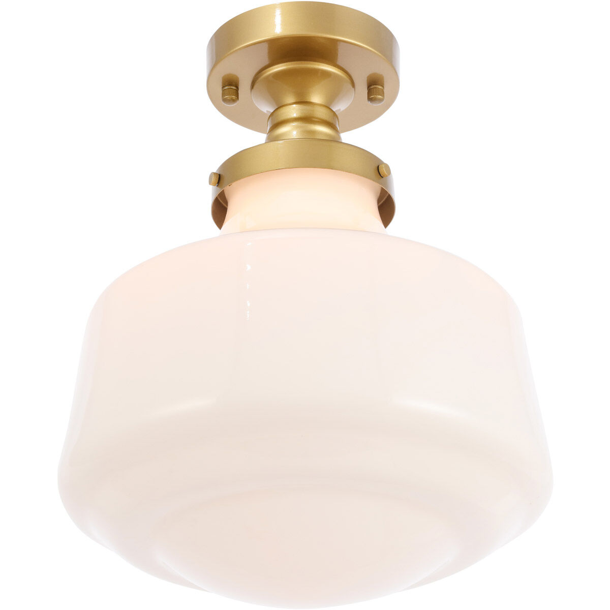 Lyle 1 Light 11 inch Brass Flush Mount Ceiling Light