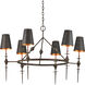 Anselm 6 Light 39.5 inch Verde Bronze/Contemporary Gold Chandelier Ceiling Light