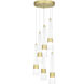 Zia 13 inch Satin Gold Pendant Ceiling Light