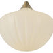 Alora Mood Farrah 1 Light 11.88 inch Brushed Gold Pendant Ceiling Light in Glossy Ribbed Opal Glass