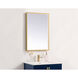 Pier 30 X 18 inch Brass LED Mirror