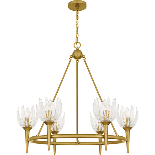 Shea 6 Light 31 inch Brushed Gold Chandelier Ceiling Light