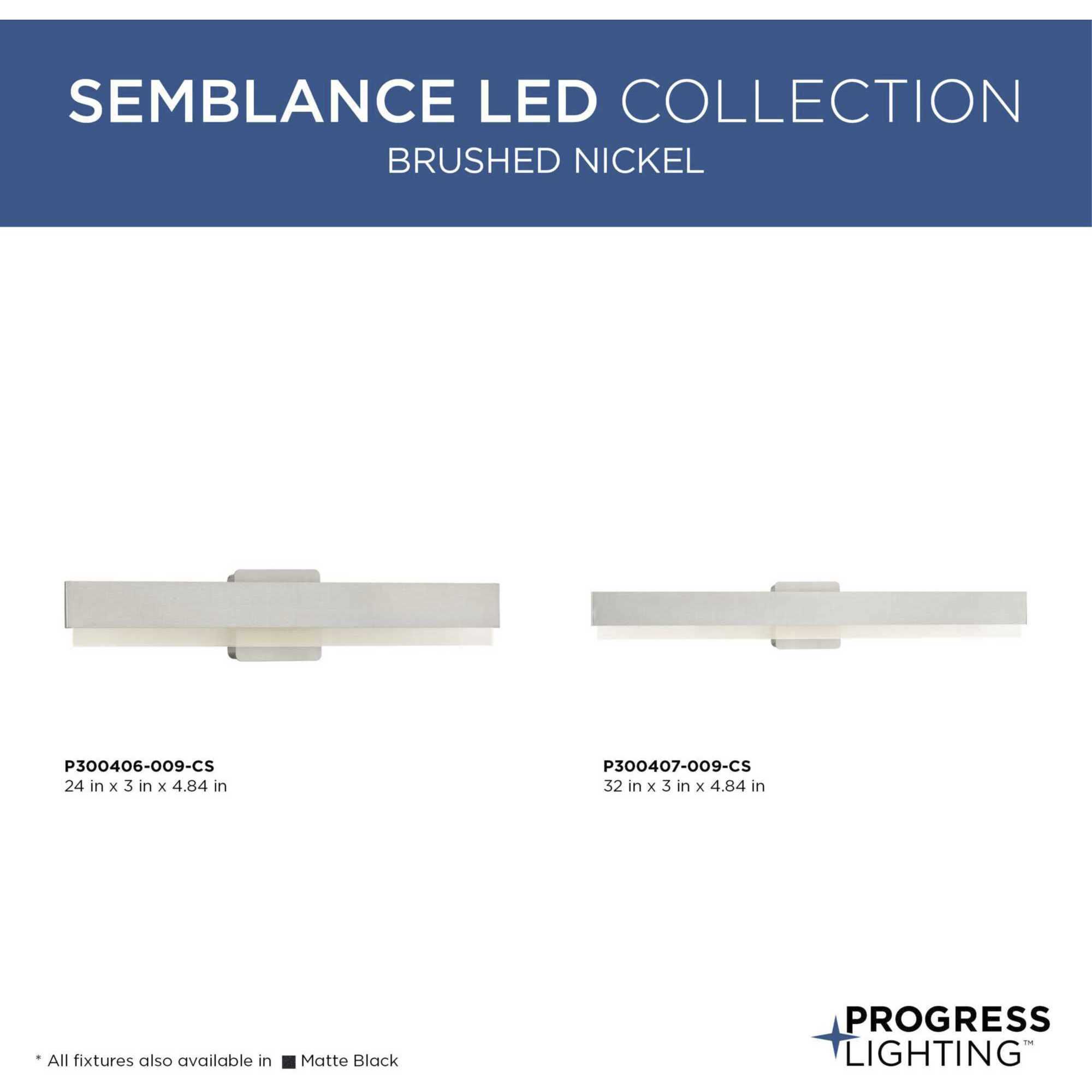 Semblance LED LED 32 inch Brushed Nickel Linear Vanity Light Wall Light