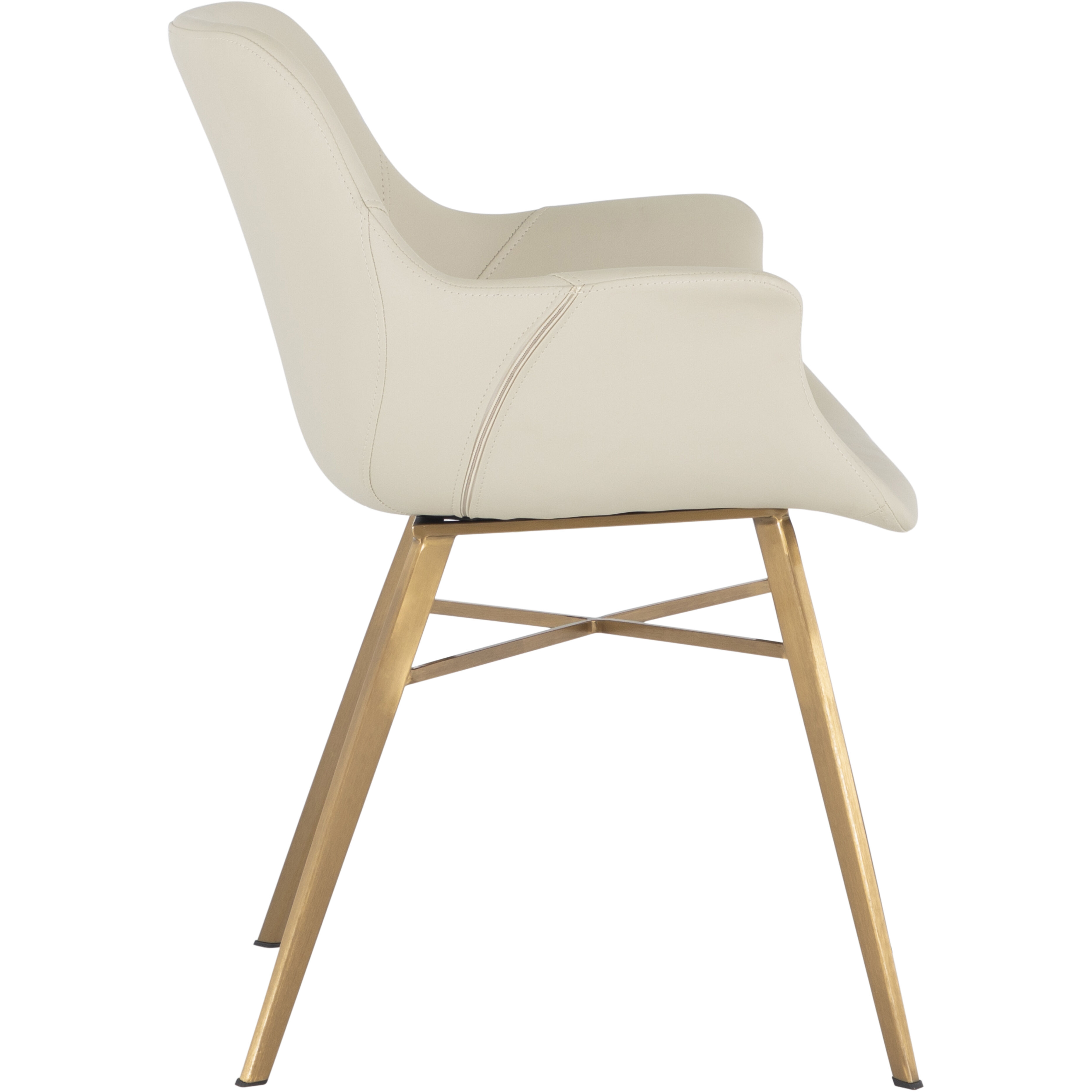 Channing White & Ivory / Yellow Dining Chair