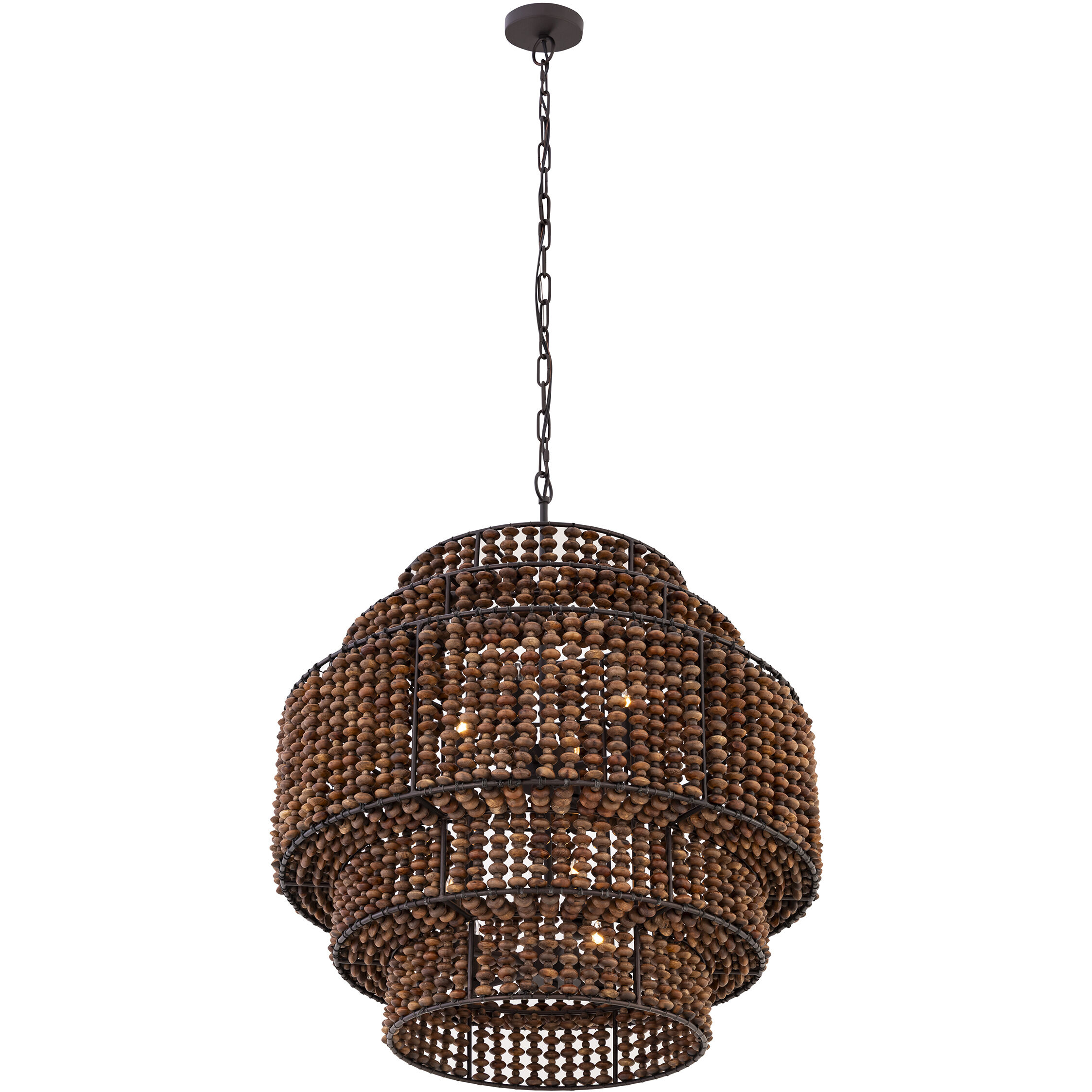 Beaudelle 9 Light 30 inch Dark Bronze Pendant Ceiling Light