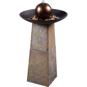 Orb Slate/Orb And Copper Ball Floor Fountain