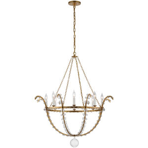 Julie Neill Alonzo LED 34.5 inch Gild and Clear Glass Chandelier Ceiling Light, Large