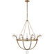 Julie Neill Alonzo LED 34.5 inch Gild and Clear Glass Chandelier Ceiling Light, Large