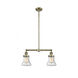 Franklin Restoration Bellmont LED 21 inch Antique Brass Chandelier Ceiling Light in Seedy Glass, Franklin Restoration