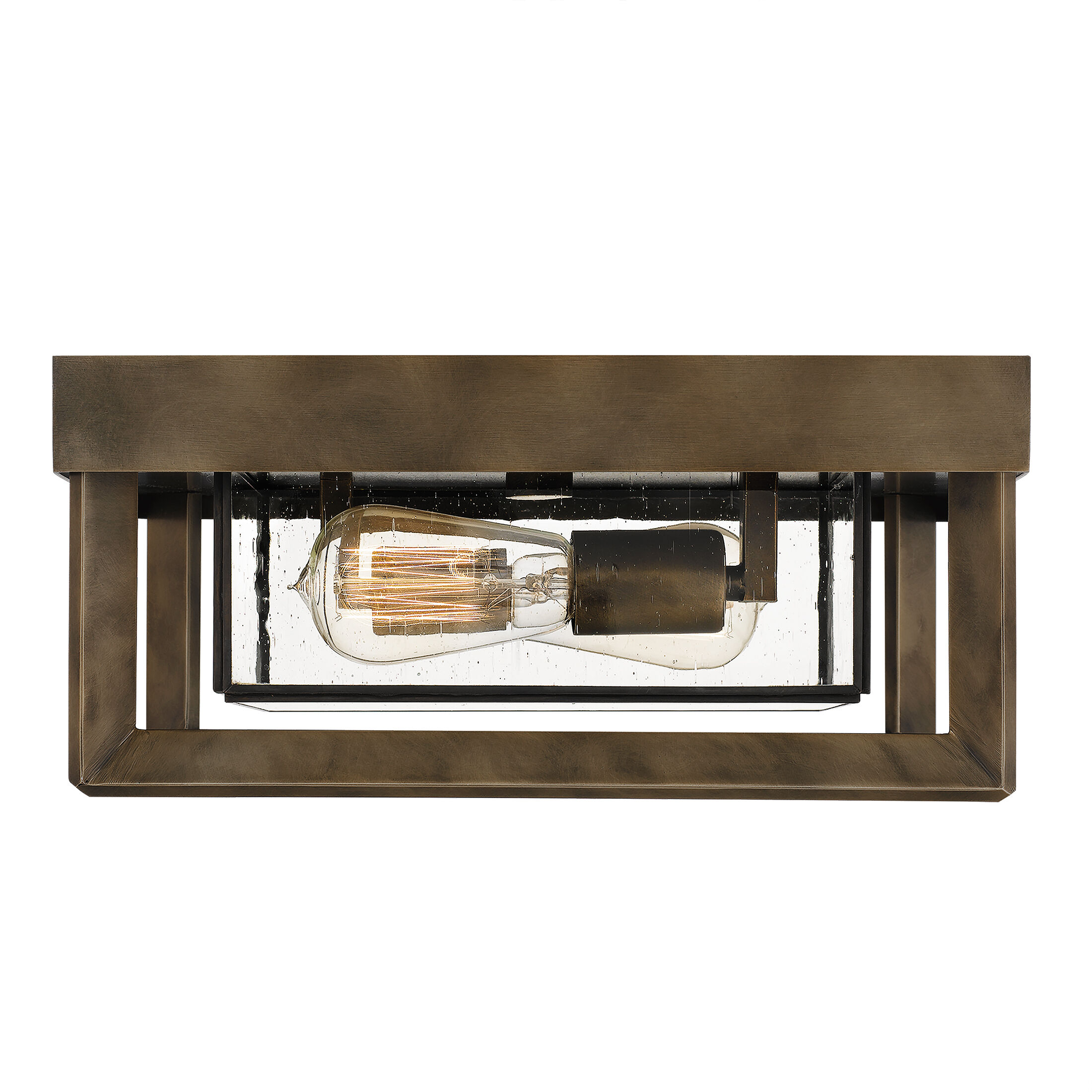 Infinger 2 Light 13 inch Statuary Bronze Semi-Flush Mount Ceiling Light