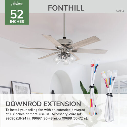 36 in. Brushed Nickel Ceiling Fan Extension Downrod for Modern Forms or WAC Lighting Fans 36 in. Brushed Nickel Ceiling Fan Extension Downrod for Modern Forms or WAC Lighting Fans