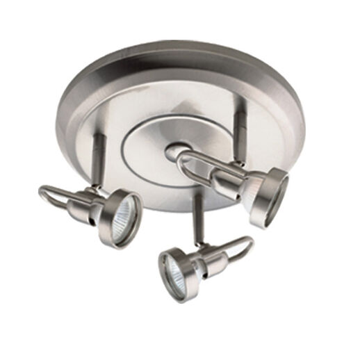 Signature 3 Light 3.25 inch Satin Chrome Flush Mount Ceiling Light