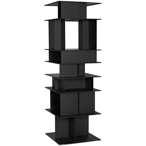 Pisa 77 X 25 X 25 inch Matte Black Shelf