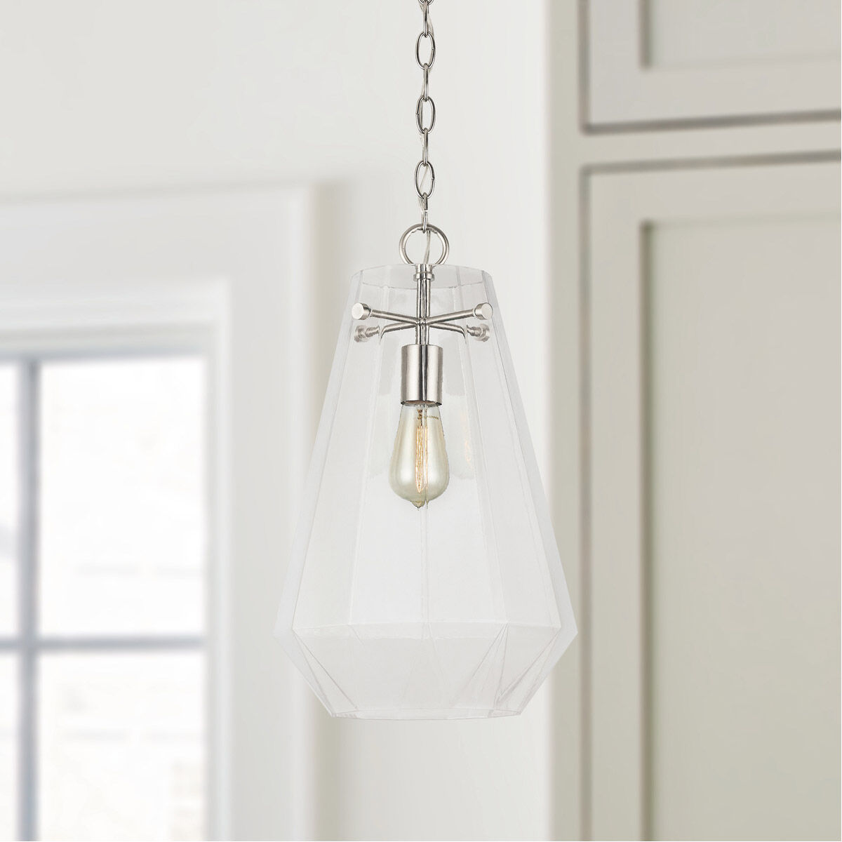 Lee 1 Light 11 inch Brushed Nickel Pendant Ceiling Light