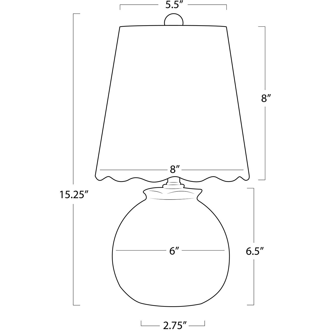 Amoria 15.25 inch 60.00 watt Ivory Mini Lamp Portable Light