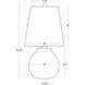 Amoria 15.25 inch 60.00 watt Ivory Mini Lamp Portable Light