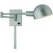 Task Wall Sconces 6 inch 9.00 watt Matte Brushed Nickel Swing Arm Wall Sconce Wall Light