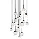 Beyond Quest LED 26 inch Black Multi-Light Pendant Ceiling Light, Round Canopy