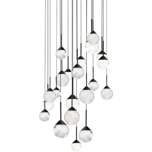 Beyond Quest LED 26 inch Black Multi-Light Pendant Ceiling Light, Round Canopy