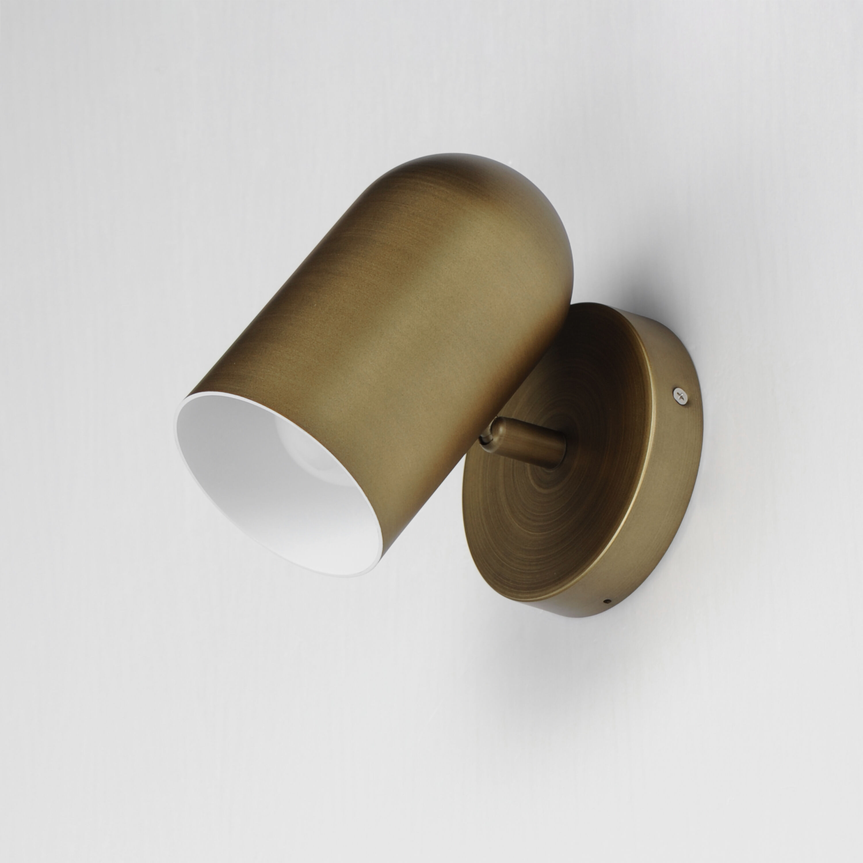Spot Light LED 7 inch Natural Aged Brass Outdoor Wall Mount