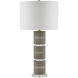 Lofitt 29.75 inch 150 watt Gray and Clear Table Lamp Portable Light