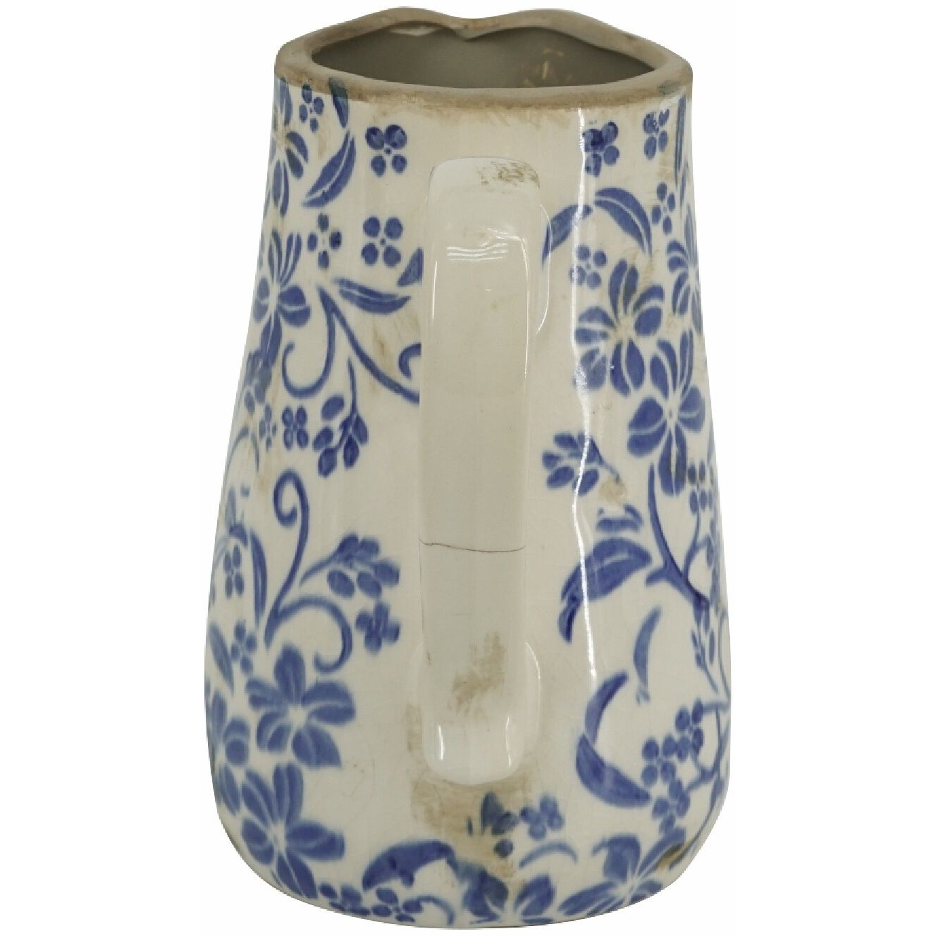 Flower Blue and White Pitcher