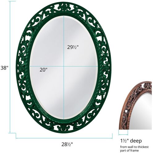 Suzanne 37 X 27 inch Hunter Green Mirror