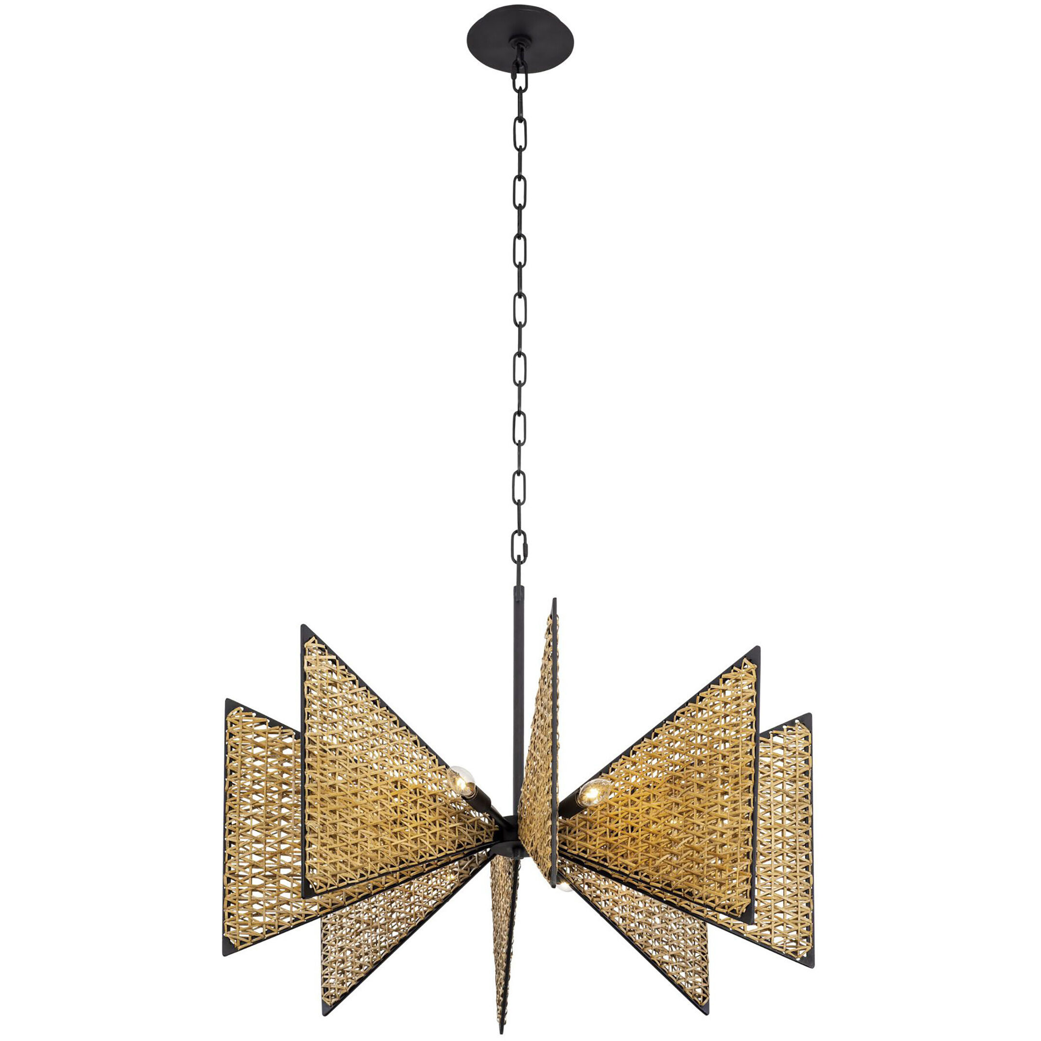 Machina 8 Light 32 inch Matte Black Chandelier Ceiling Light, Smithsonian Collaboration
