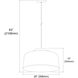 Kup 1 Light 19.75 inch White Pendant Ceiling Light