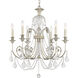 Regis 6 Light 26 inch Olde Silver Chandelier Ceiling Light in Clear Hand Cut