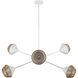 Alora Mood Daphne 6 Light 37.5 inch White and Brown Cotton Rope Chandelier Ceiling Light
