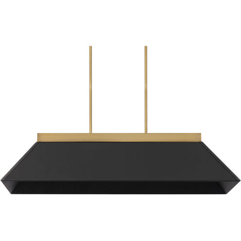 Bentley 1 Light 44 inch Black Aged Brass Linear Pendant Ceiling Light