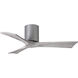 Atlas Irene-3H 42 inch Brushed Nickel with Barnwood Tone Blades Ceiling Mount Paddle Fan in Barn Wood, Flush Mounted
