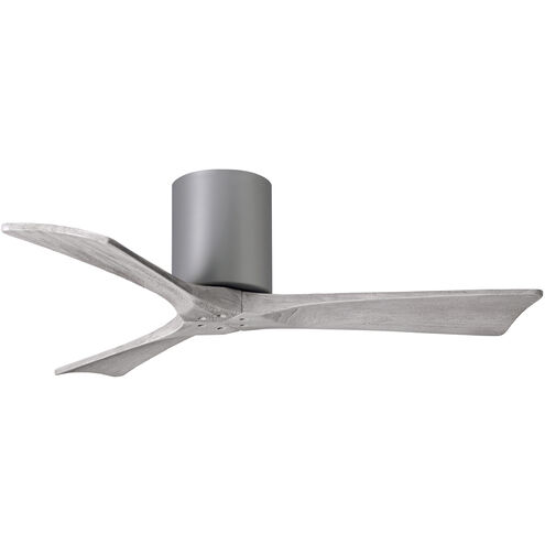 Atlas Irene-3H 42 inch Brushed Nickel with Barnwood Tone Blades Ceiling Mount Paddle Fan in Barn Wood, Flush Mounted