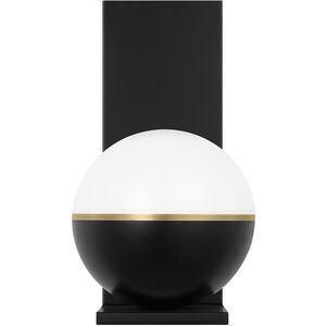 Sean Lavin Akova LED Matte Black with Plated Brass Wall Sconce Wall Light in 2700K, 1