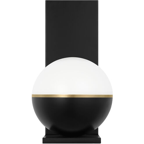 Sean Lavin Akova Wall Sconce Wall Light in Matte Black with Plated Brass