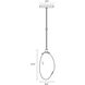 Liquid LED 6 inch Satin Black Pendant Ceiling Light in Poured White Glass