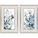 Florals Collection Modern Brushed Antique Silver Framed Art