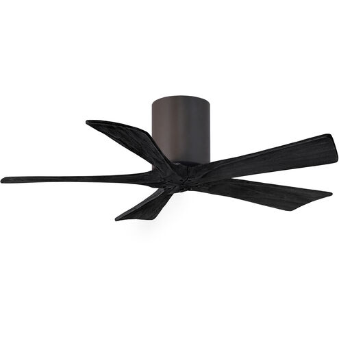 Atlas Irene-5H 42 inch Textured Bronze with Matte Black Blades Ceiling Fan, Flush Mounted